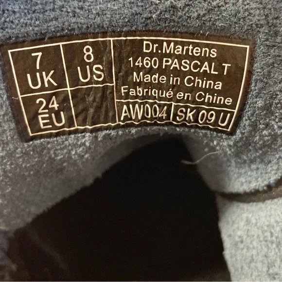 Dr. Martens 1460 Pascal T Docs Toddler Kids Size 8 Pascal Gunmetal Gray Boots - Picture 11 of 11